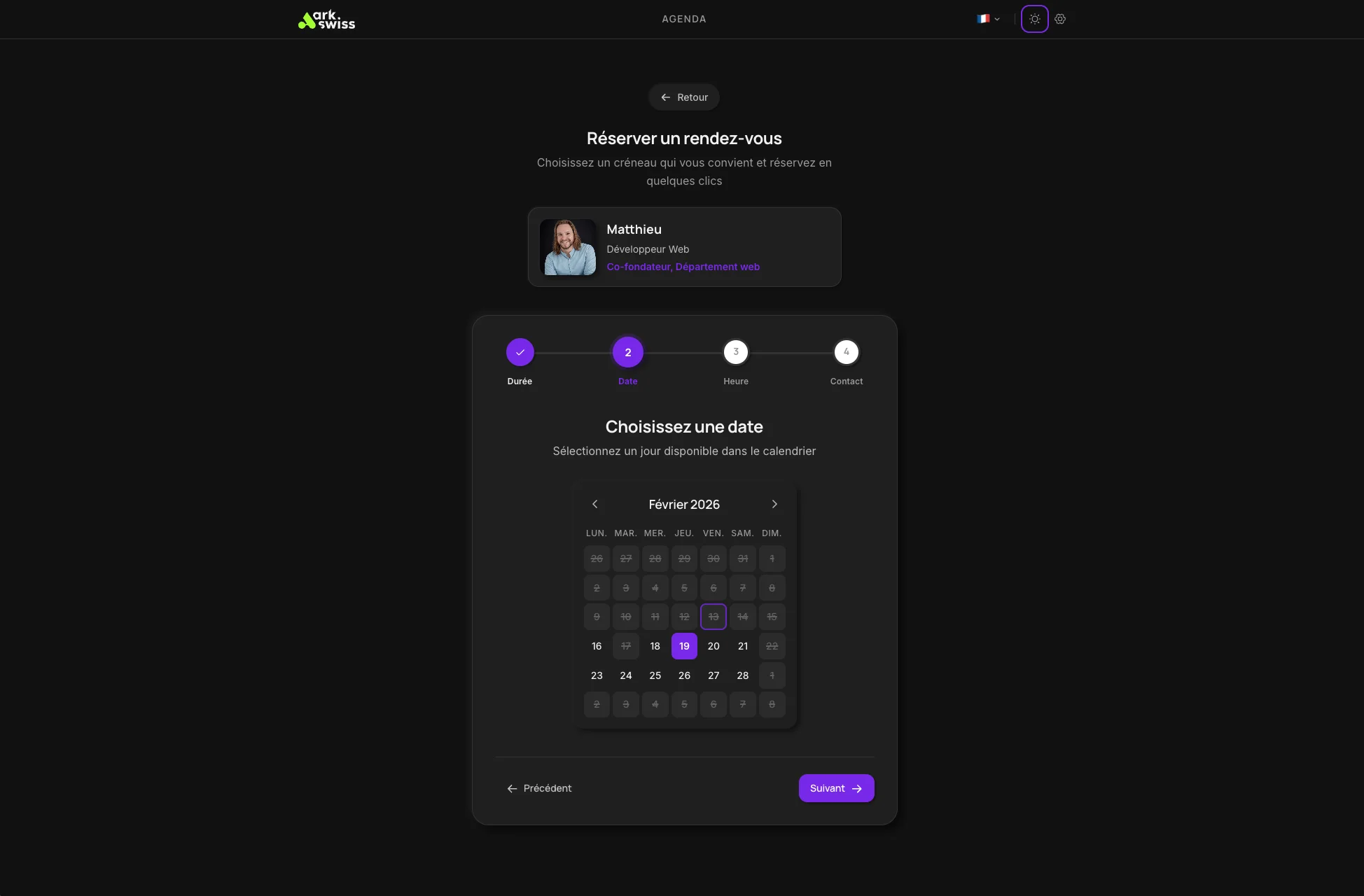 ark.plan - Sélection date