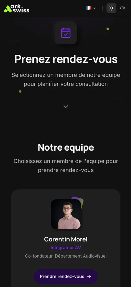ark.plan - Admin mobile avec bottom tab bar