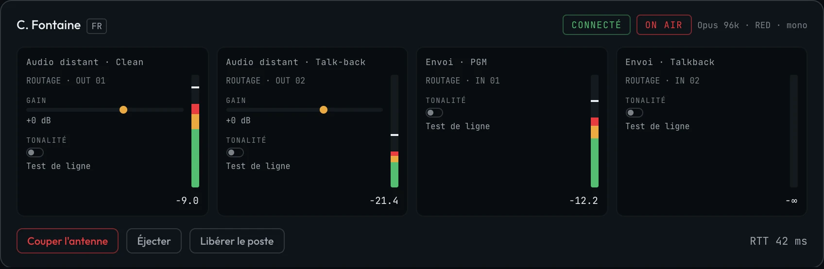 ark.commentary — tranche console par commentateur