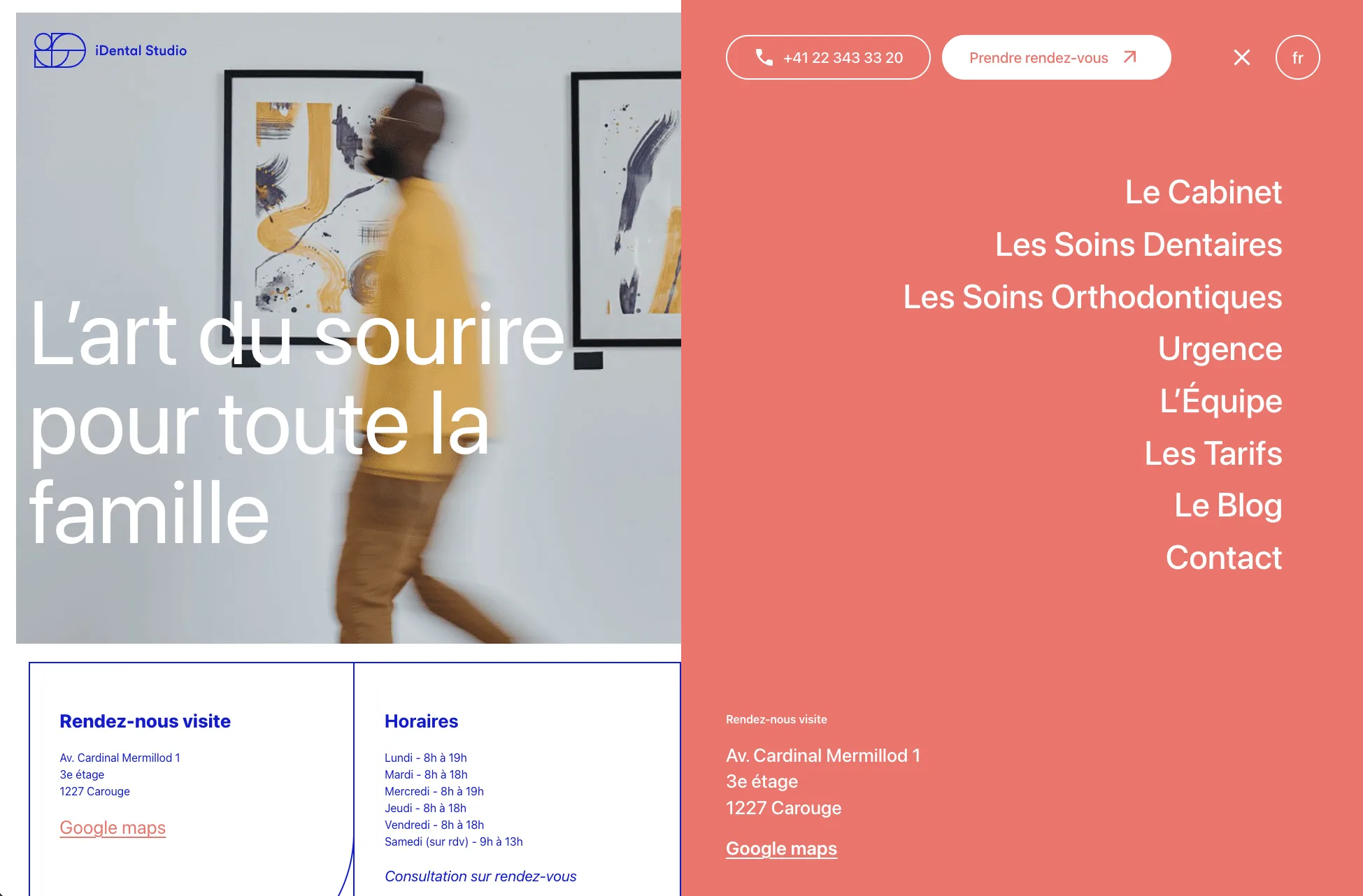 iDental Studio - Menu navigation
