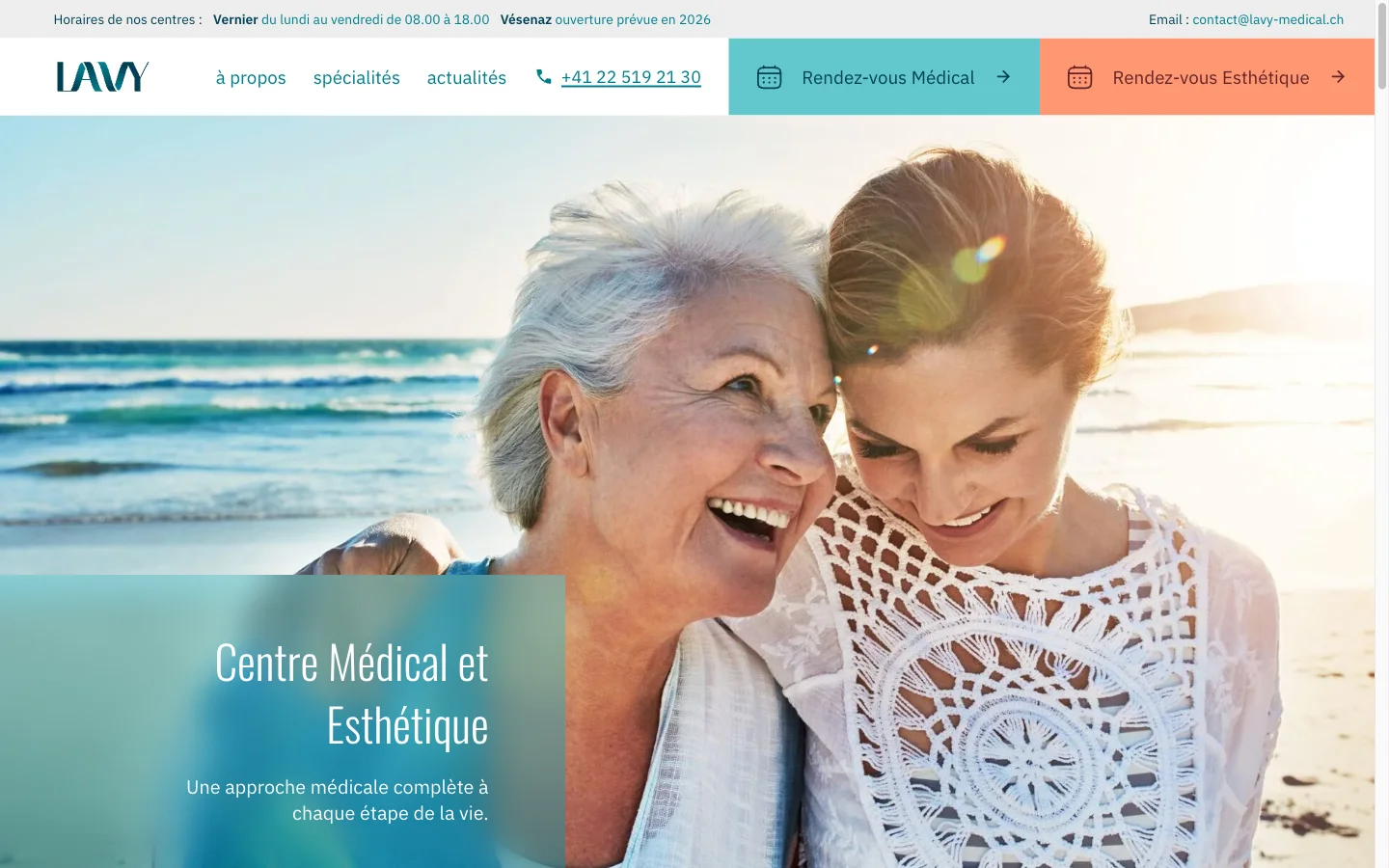 LAVY Médical - Accueil sections