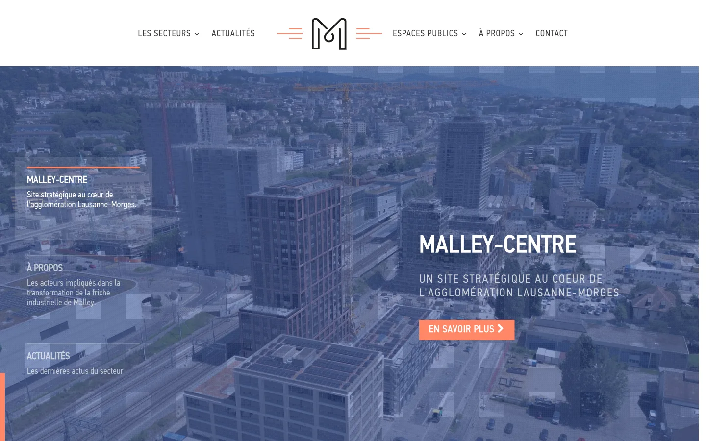 Malley Centre - Carrousel d'avancement interactif