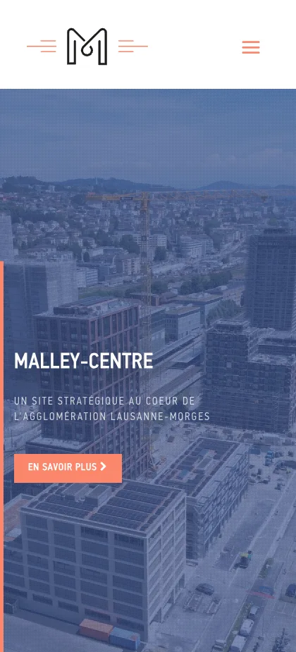 Malley Centre - Site sur mobile