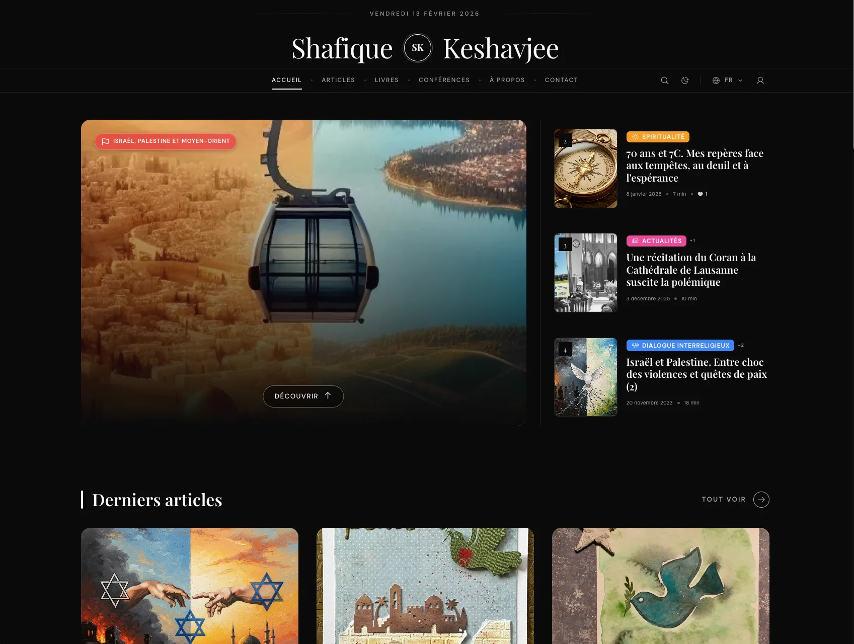 Shafique Blog - Accueil sur iPad