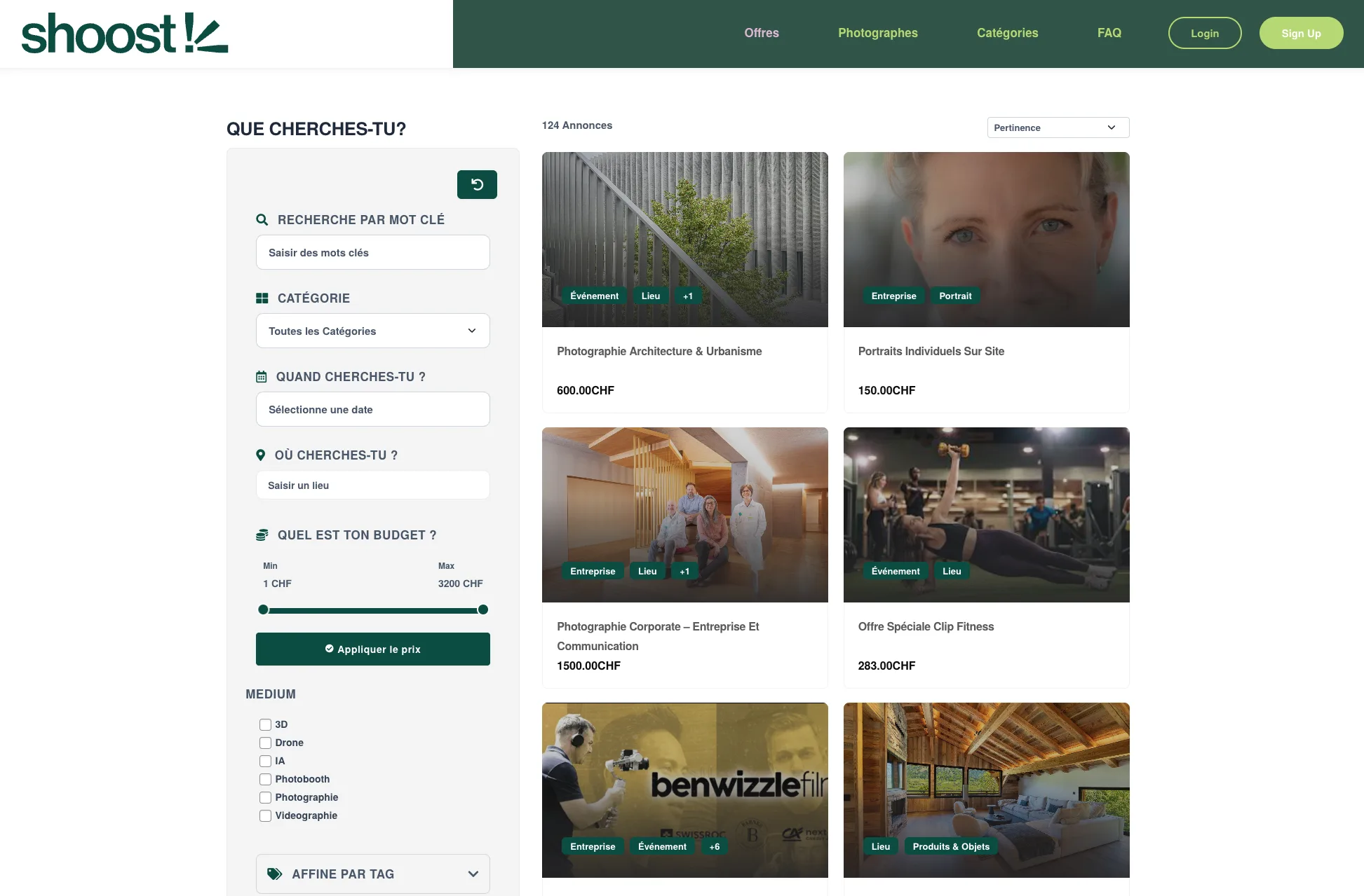 Shoost - Recherche multicritères d'offres