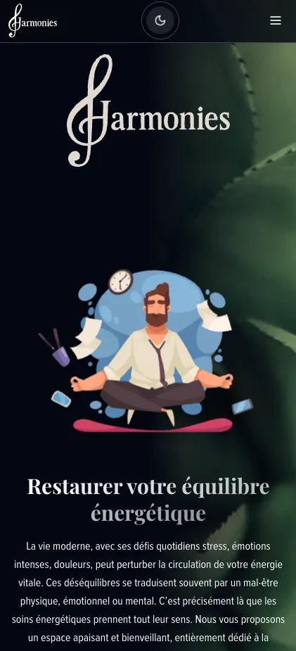 Harmonies - Site sur mobile